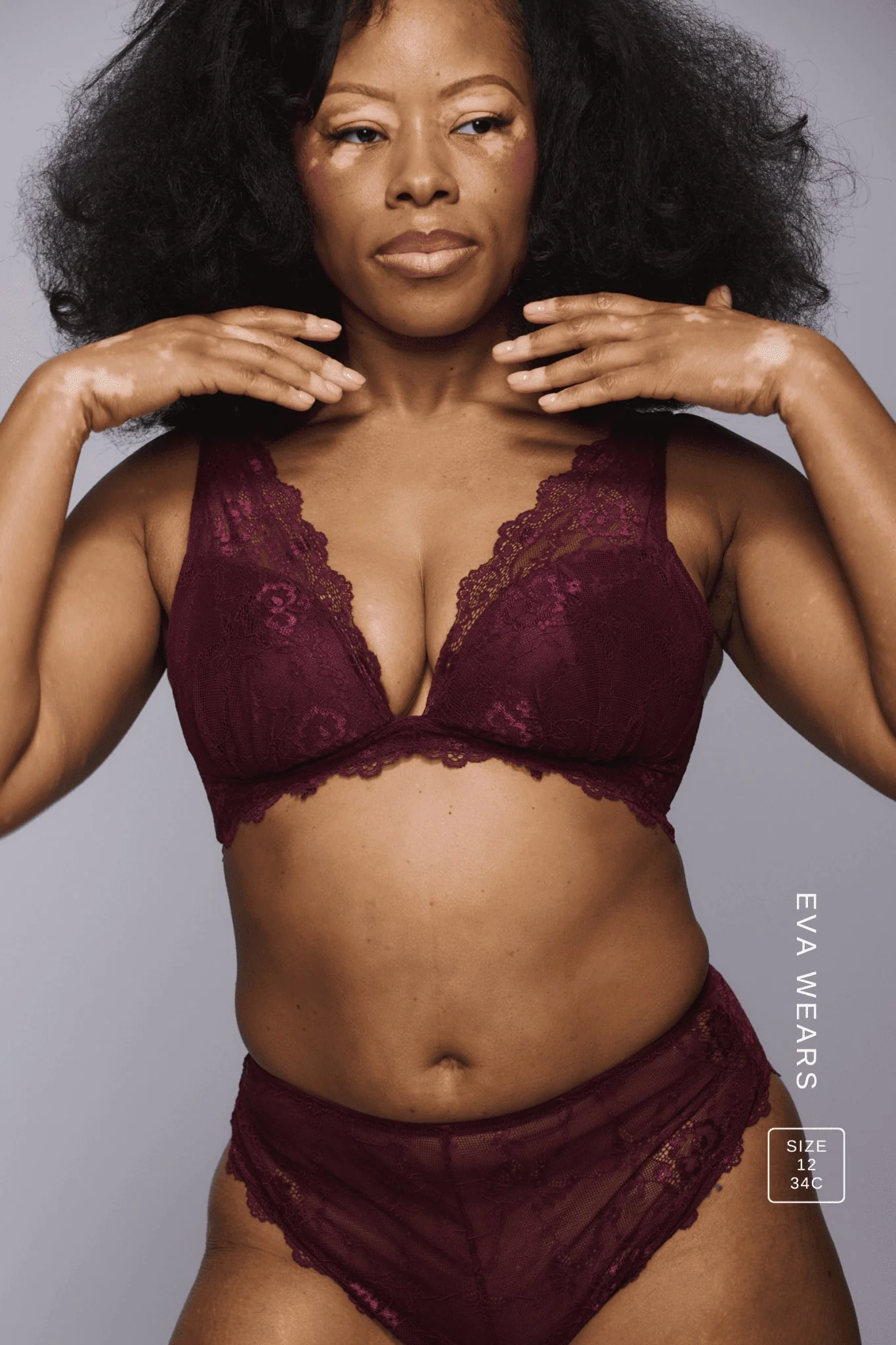 All Wonder, Push Up Bra & Short Set - Wine - Image 6