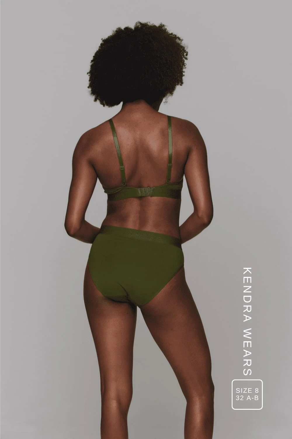 Everyday Eco Bralette & Brief Set - Khaki - Image 3