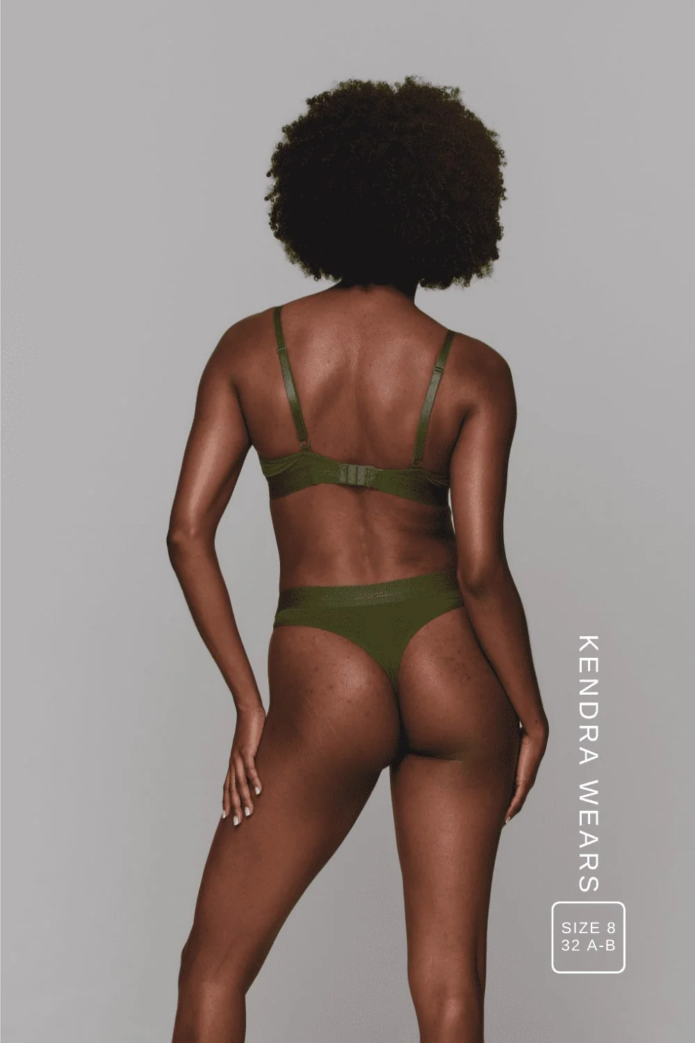 Everyday Eco Bralette & Thong Set - Khaki - Image 3
