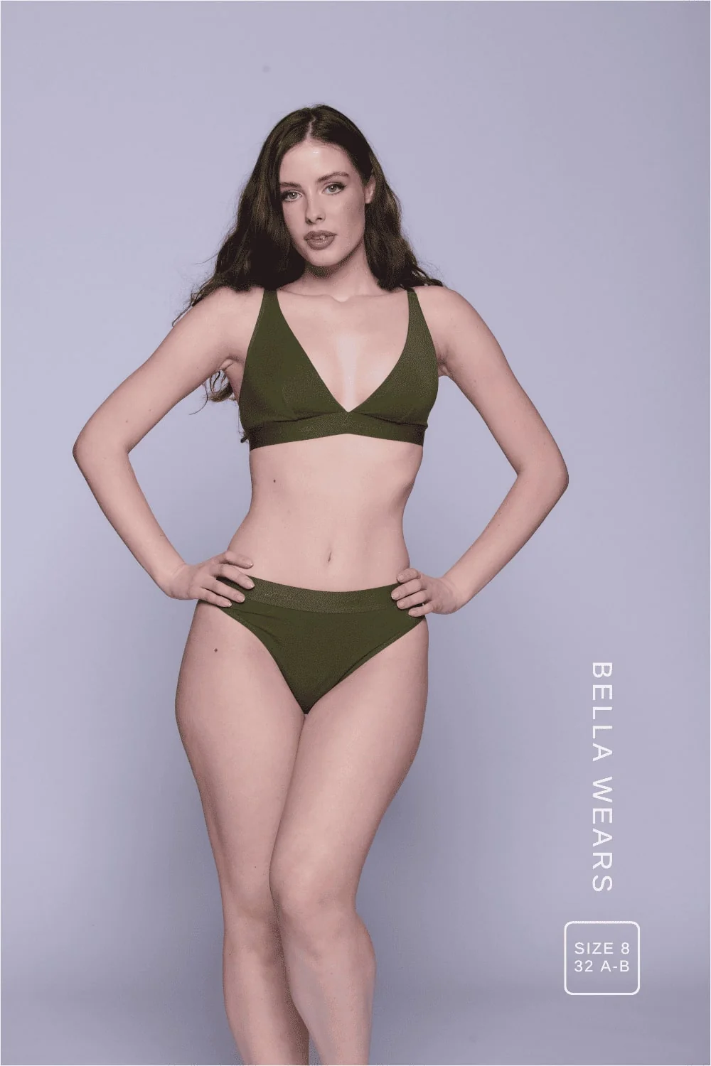 Everyday Eco Bralette & Thong Set - Khaki - Image 5