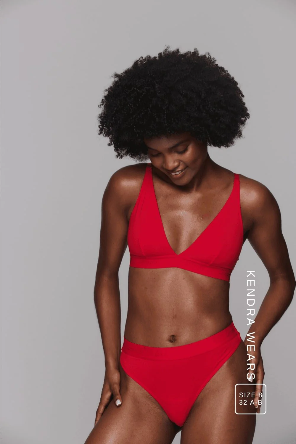 Everyday Eco Bralette & Thong Set - Red - Image 3
