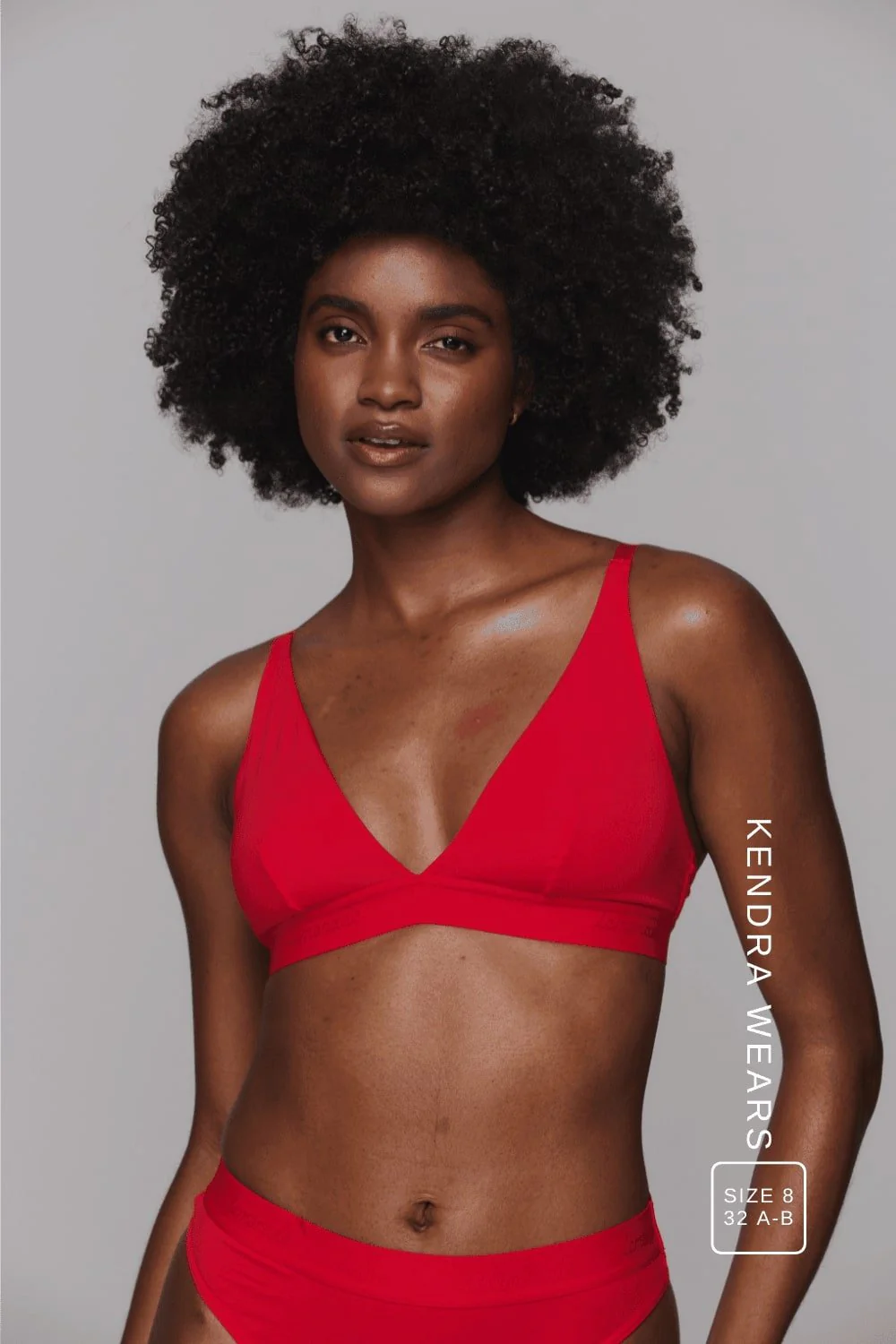 Everyday Eco Bralette & Thong Set - Red - Image 4