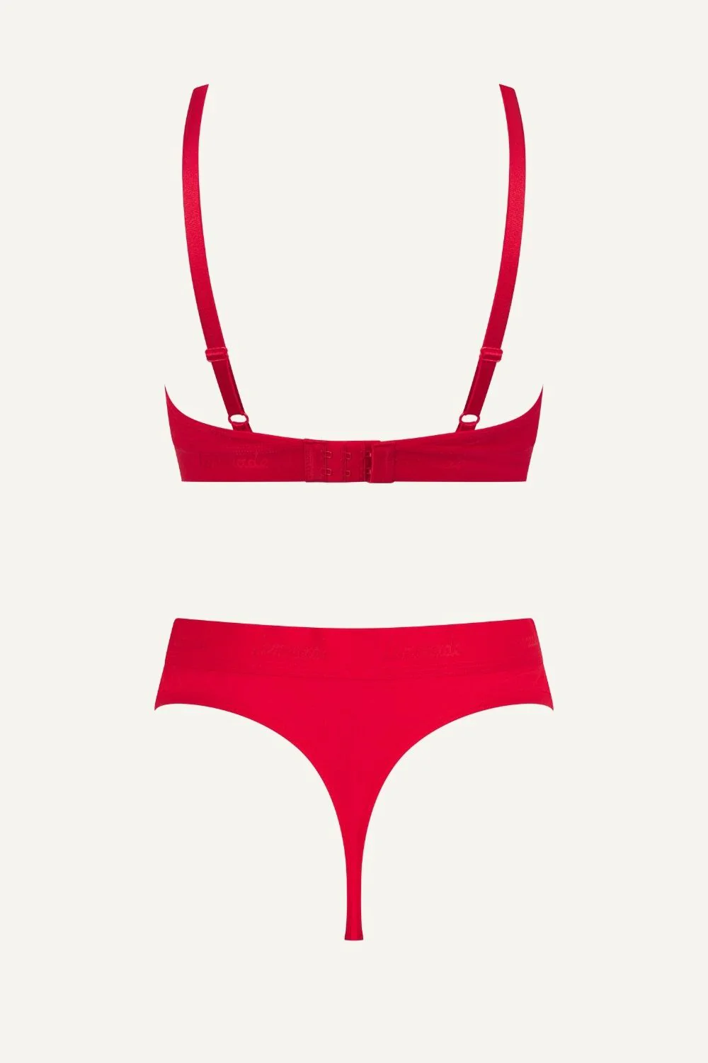 Everyday Eco Bralette & Thong Set - Red - Image 7