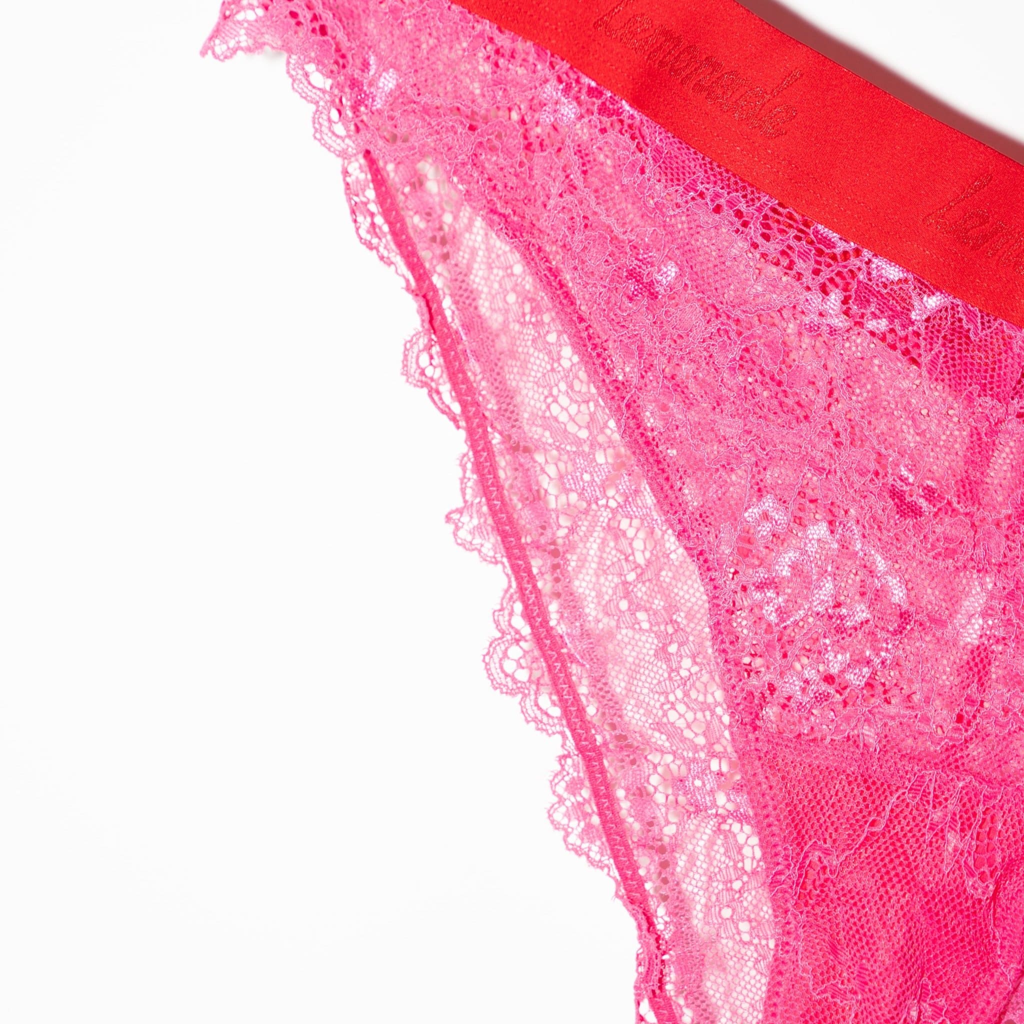 Signature Lace Brazilian - Dark Pink - Image 3