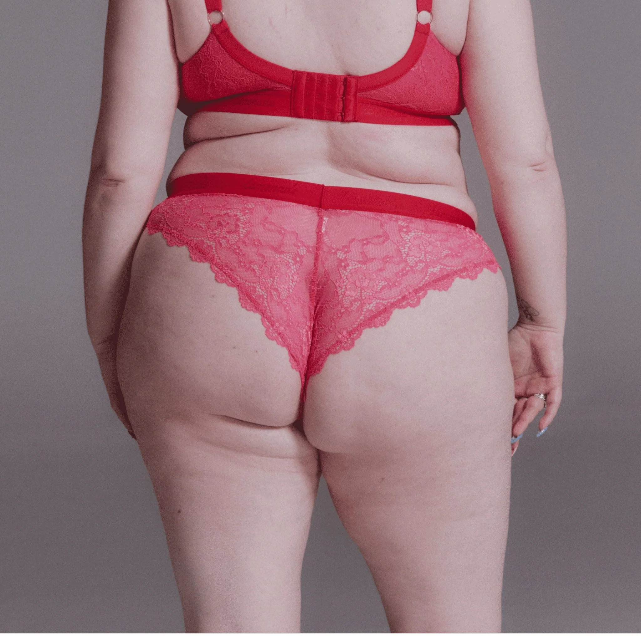 Signature Lace Brazilian - Dark Pink - Image 4