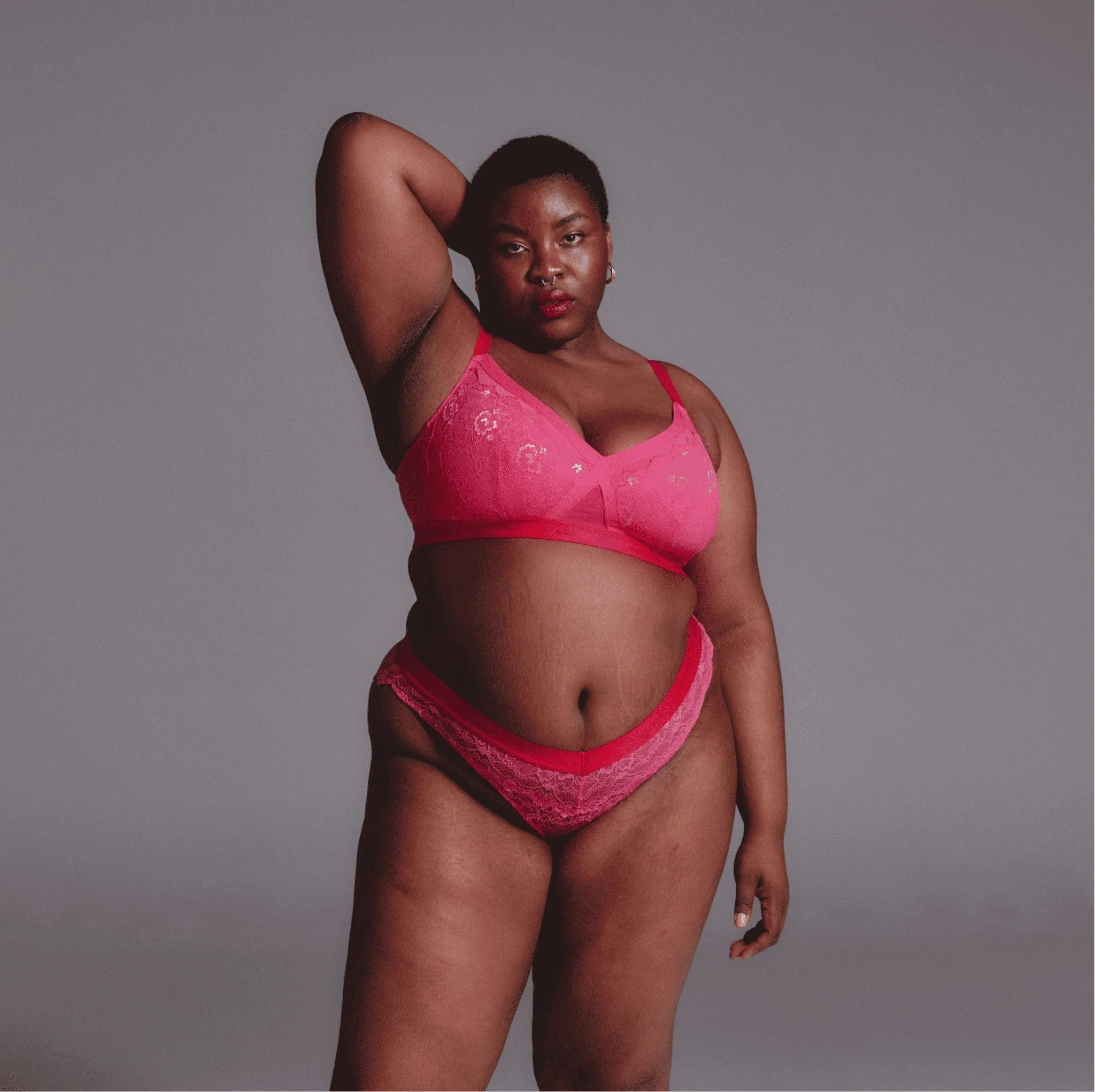 Signature Lace Brazilian - Dark Pink - Image 5