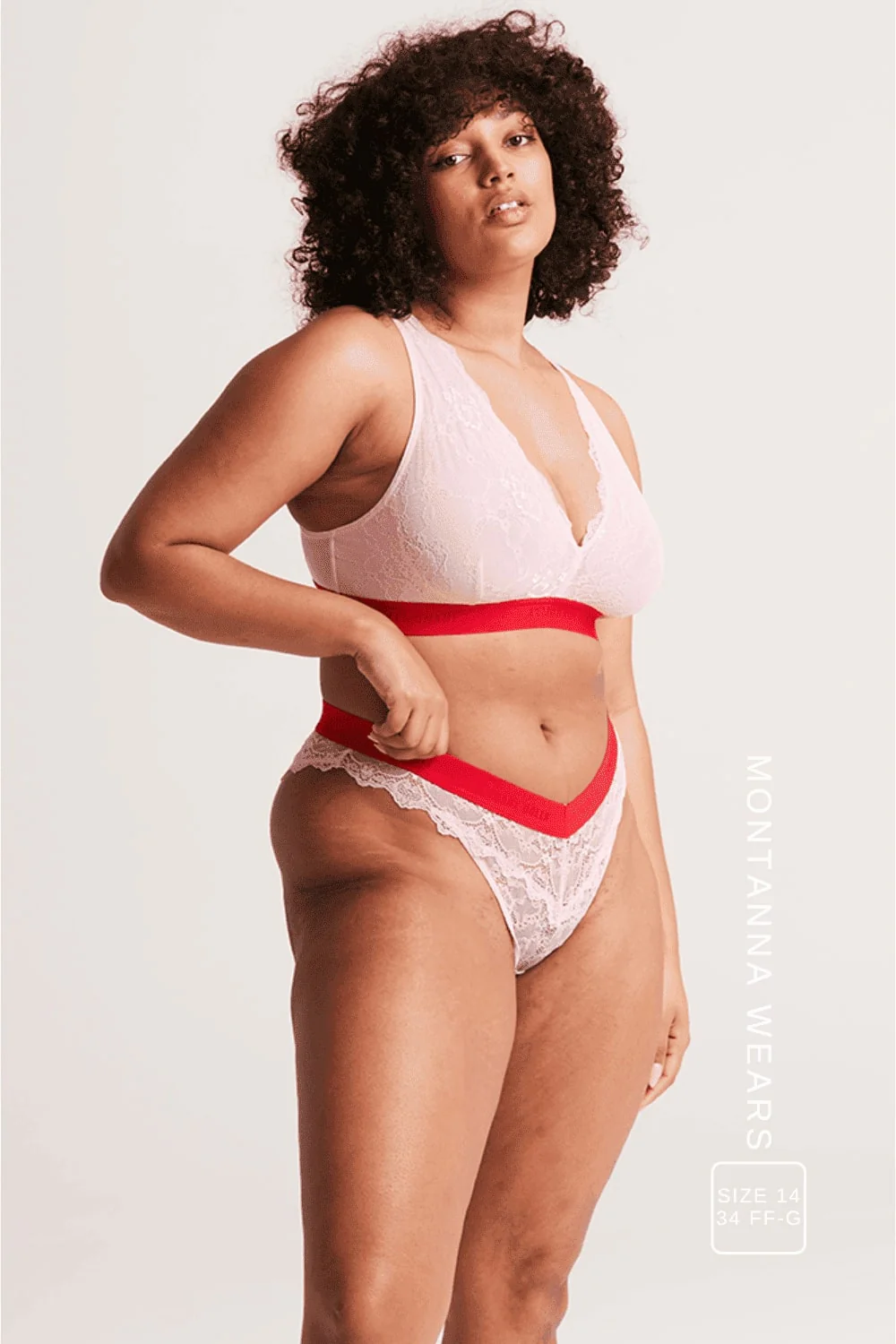 Signature Lace V Brazilian - Light Pink - Image 6
