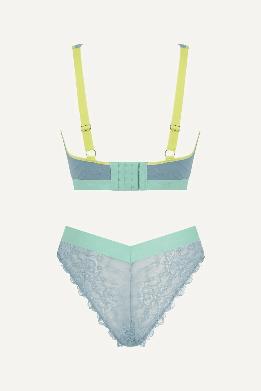 Signature Lace Fuller Cup & V Brazilian Set - Trilogy Denim - Image 5