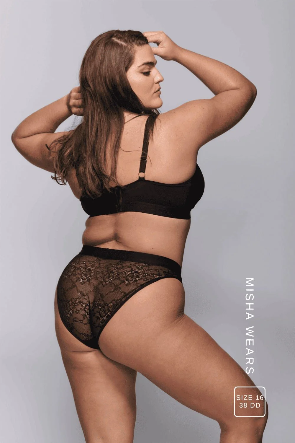 Signature Lace Fuller Cup & High Waisted Brief Set - Black - Image 4