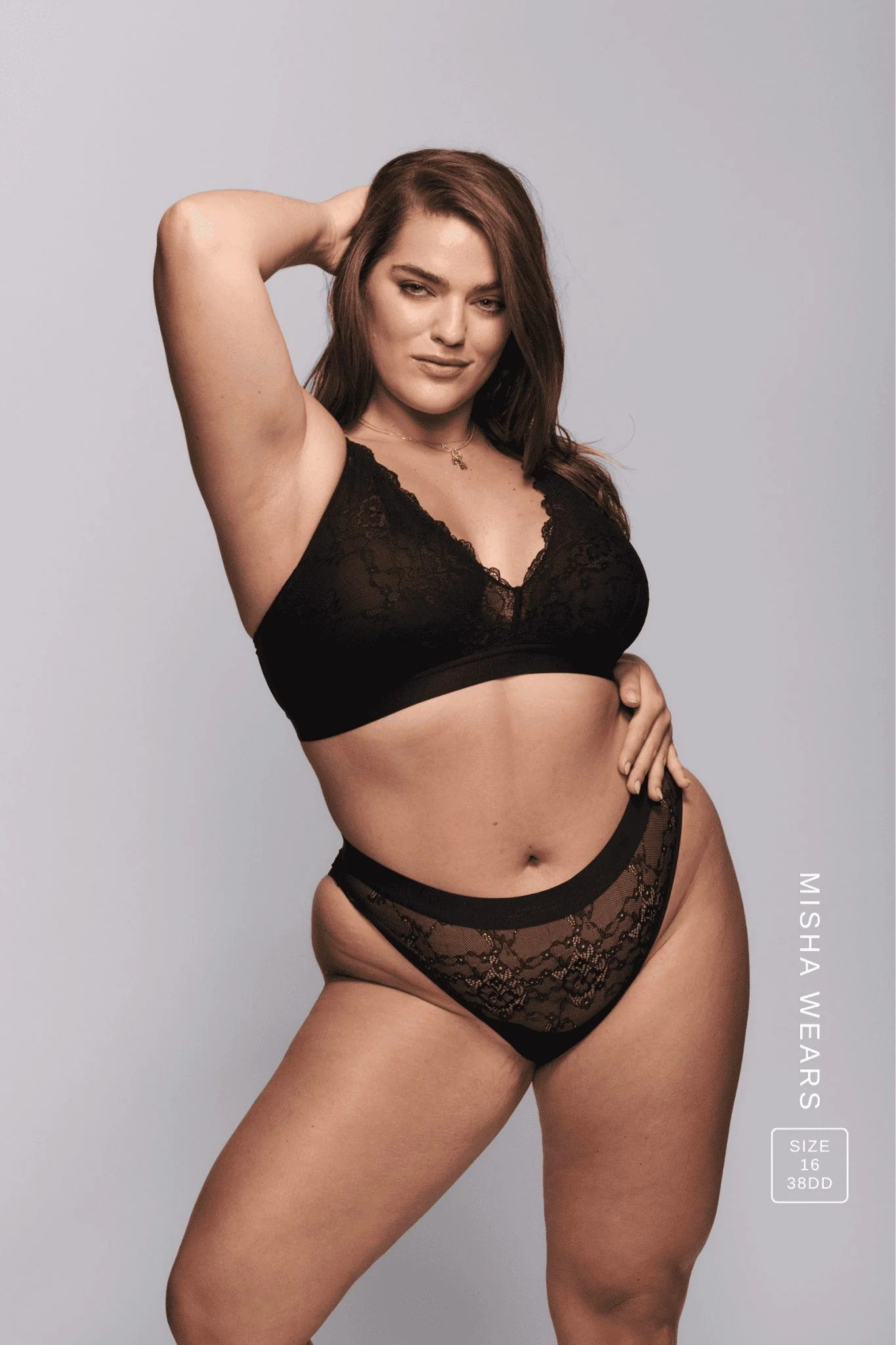 Signature Lace Fuller Cup & High Waisted Brief Set - Black - Image 5