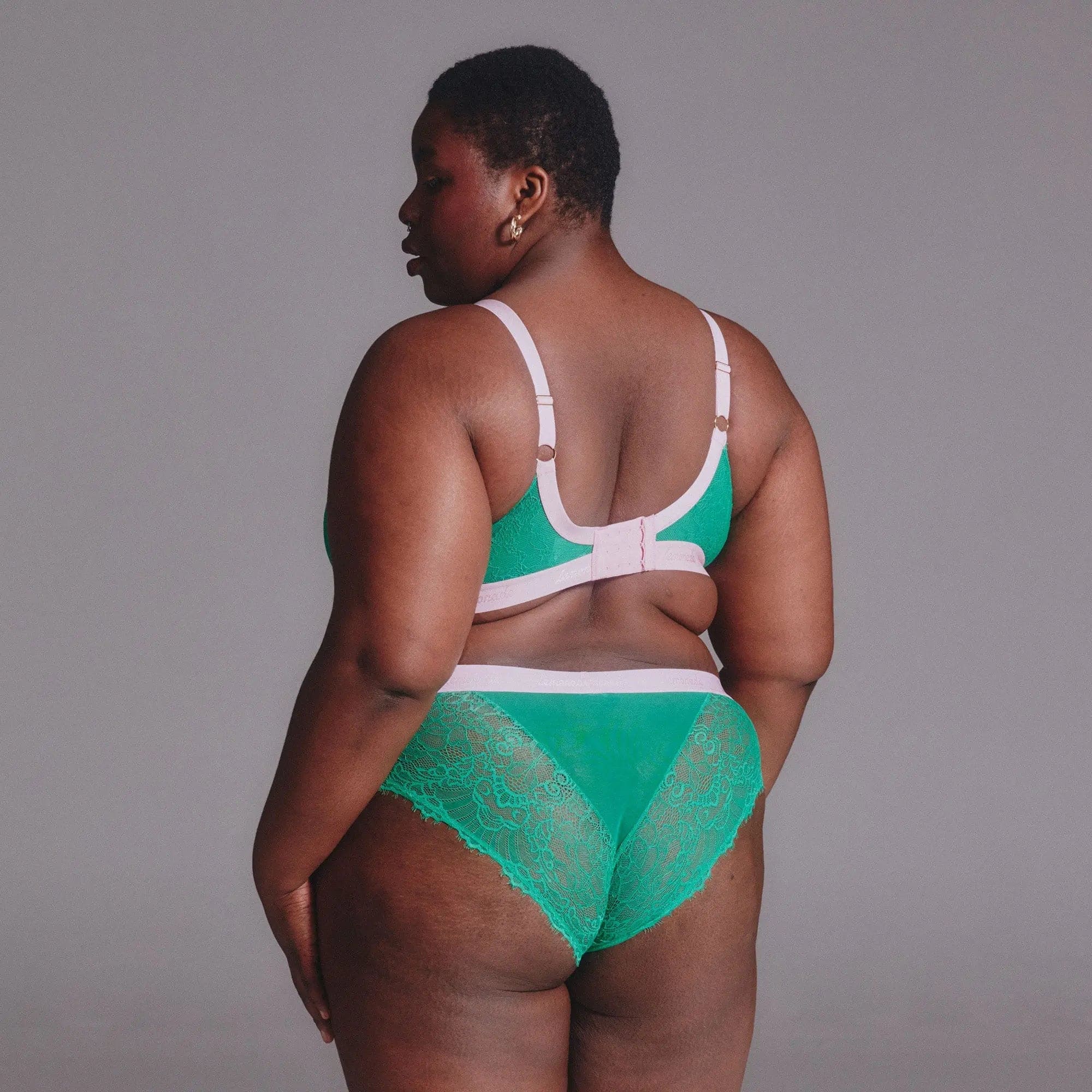 Signature Lace High Support Fuller Cup Bralette - Emerald - Image 4