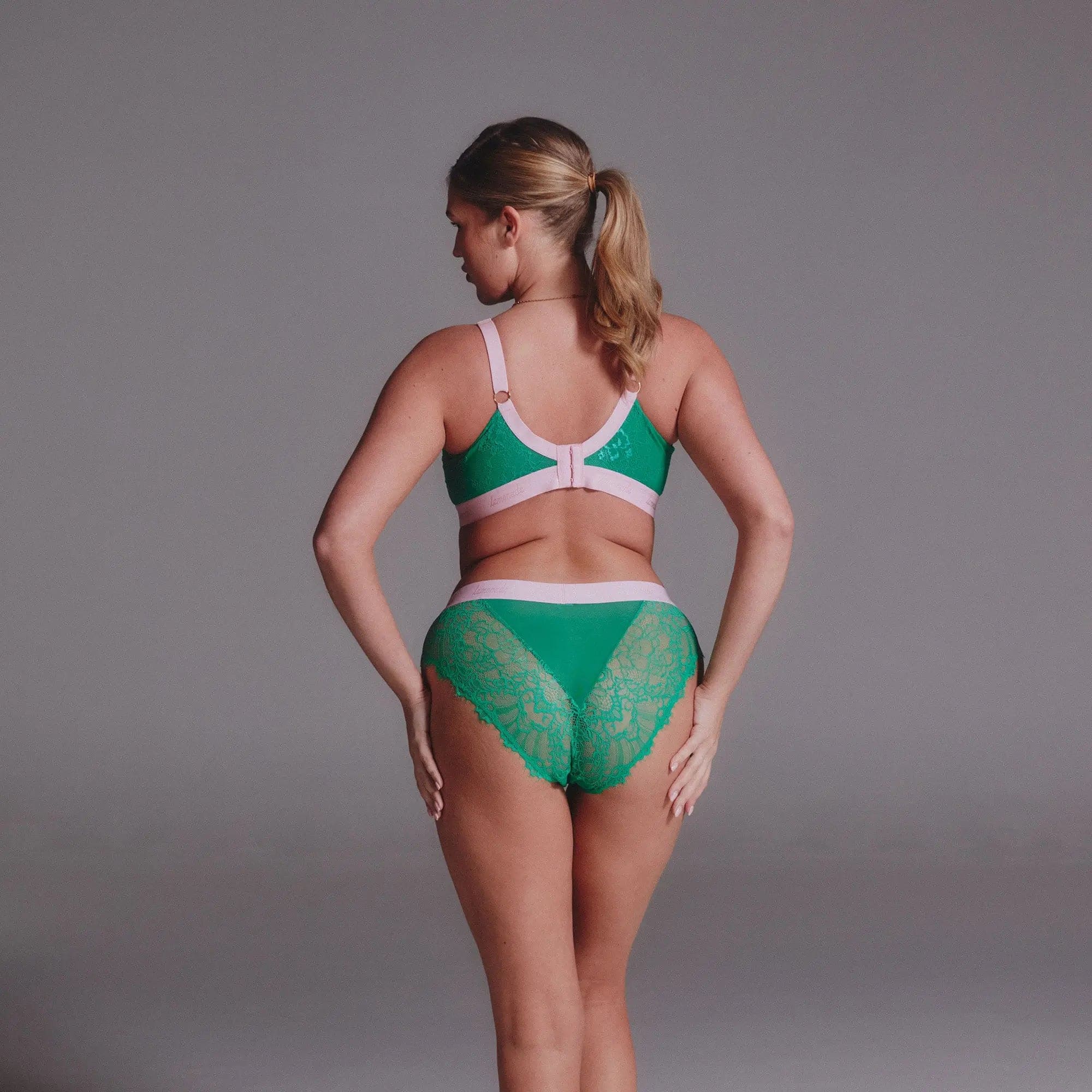 Signature Lace High Support Fuller Cup Bralette - Emerald - Image 5