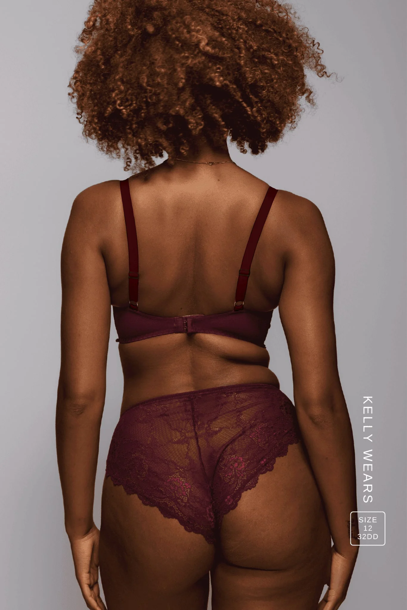 All Wonder, Push Up Bra & Short Set - Wine - Image 4