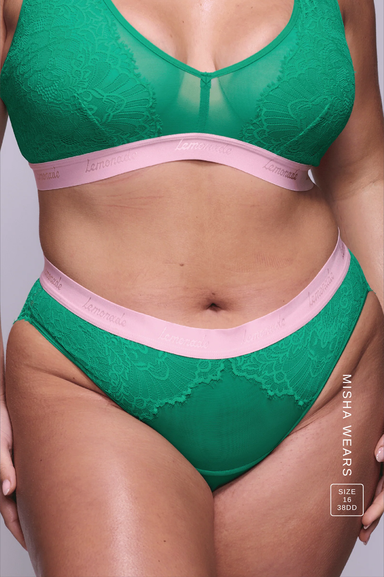 Synergy Lace Brief - Emerald - Image 7