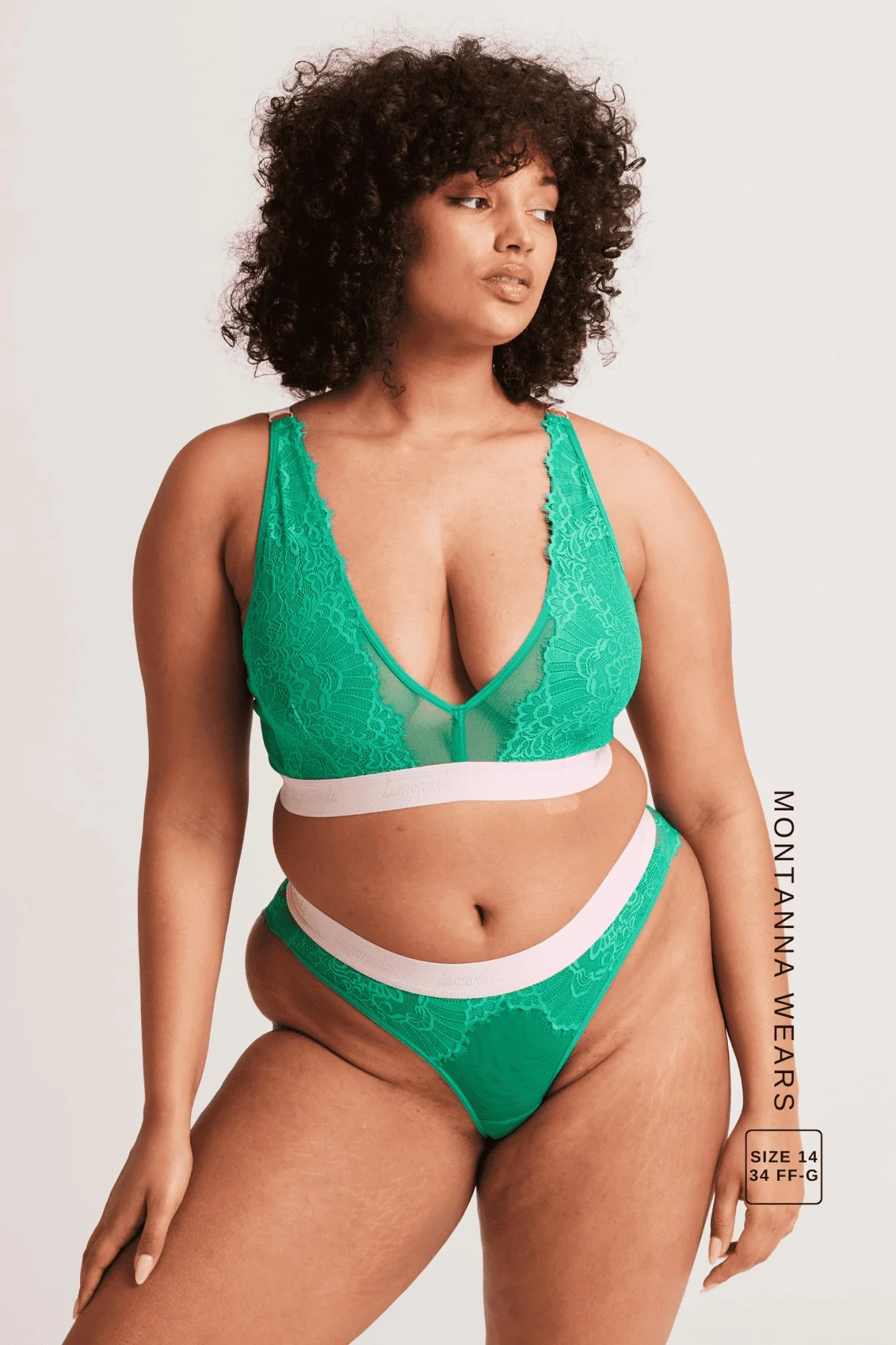 Synergy Lace Thong - Emerald - Image 6